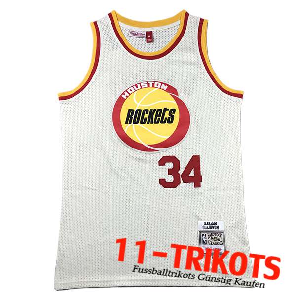 Houston Rockets Trikot (OLAJUWON #34) 2023/24 Weiß/Gelb/Rot