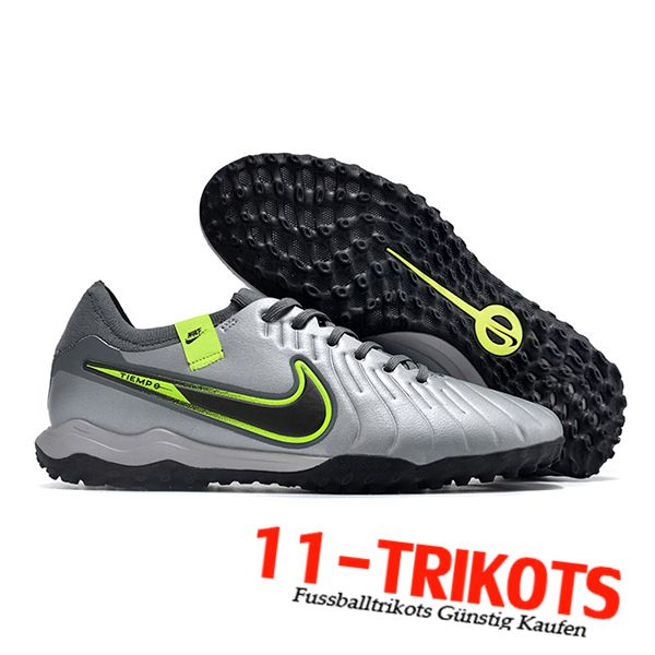 Nike Fussballschuhe Tiempo Legend X PRO TF Grau/Schwarz/Grün