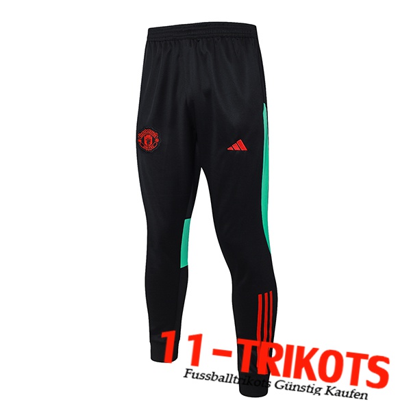 Manchester United Trainingshose Schwarz/Rot/Grün 2023/2024