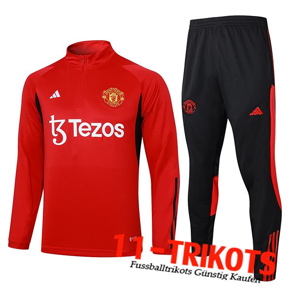 Manchester United Trainingsanzug Rot/Schwarz 2023/2024