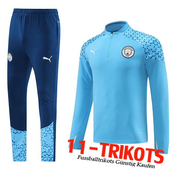 Manchester City Trainingsanzug Blau 2023/2024 -04