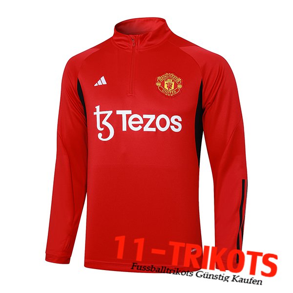 Manchester United Training Sweatshirt Rot/Schwarz 2023/2024