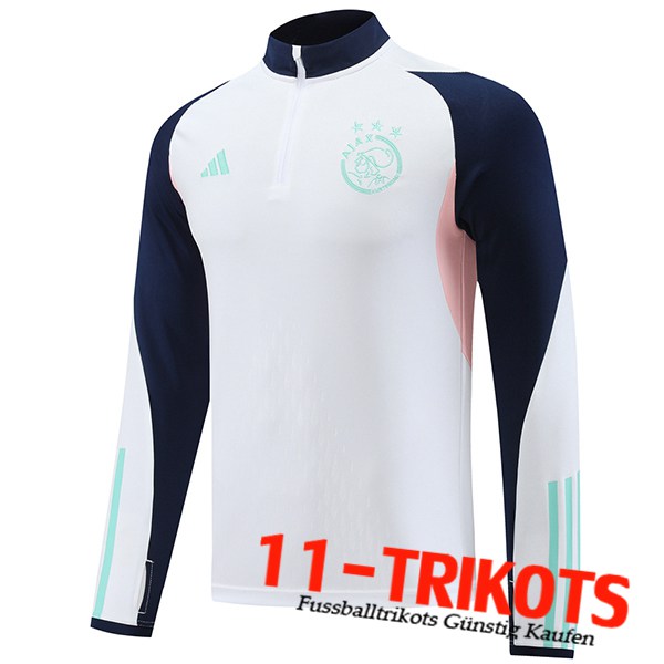 Ajax Training Sweatshirt Weiß/Schwarz 2023/2024