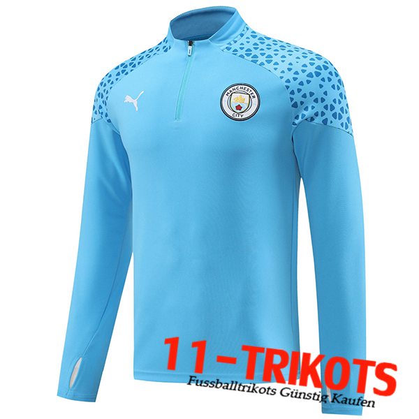 Manchester City Training Sweatshirt Blau 2023/2024 -03