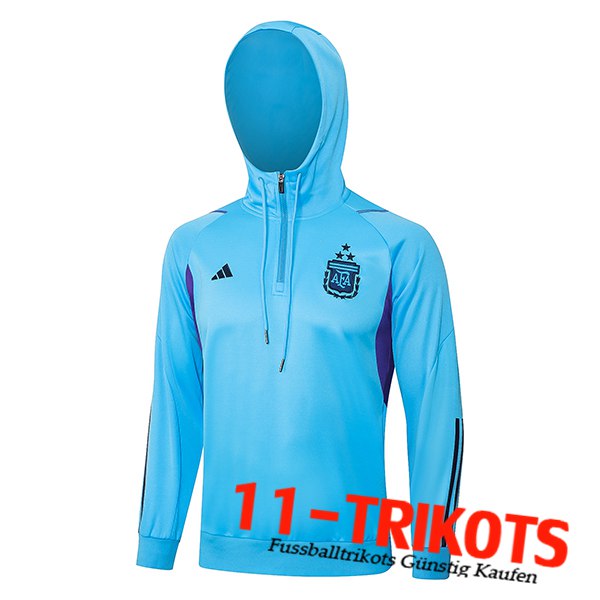 Argentinien Training Sweatshirt Mit Kapuze Blau 2023/2024