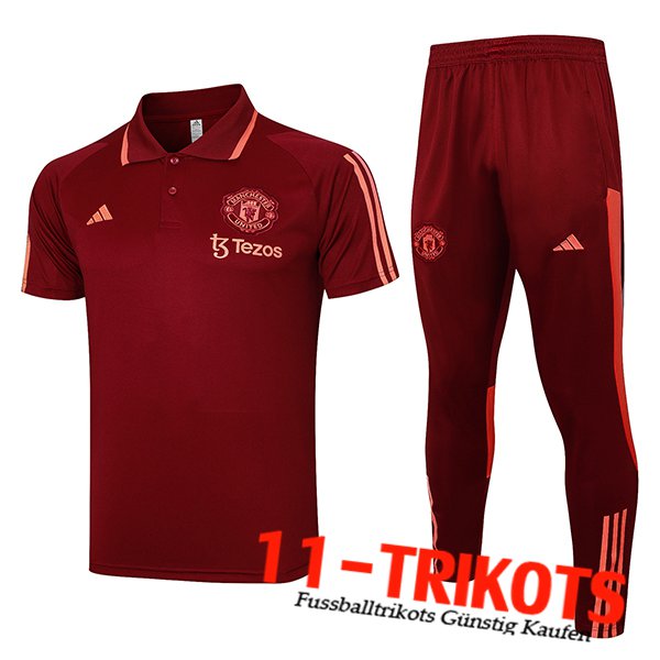 Manchester United Poloshirt Rot 2023/2024