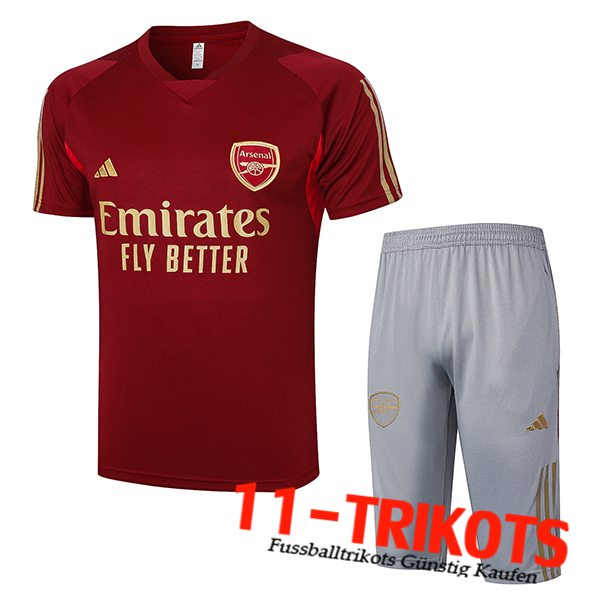 Arsenal Trainingstrikot + Shorts Rot 2023/2024 -05
