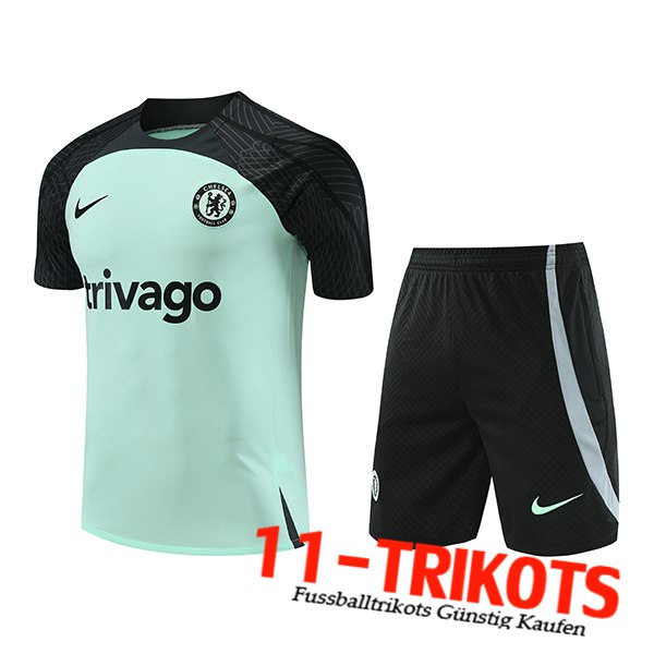 FC Chelsea Trainingstrikot + Shorts Grün/Schwarz 2023/2024