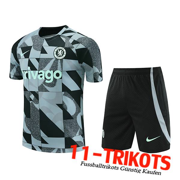 FC Chelsea Trainingstrikot + Shorts Grün/Schwarz/Grau 2023/2024