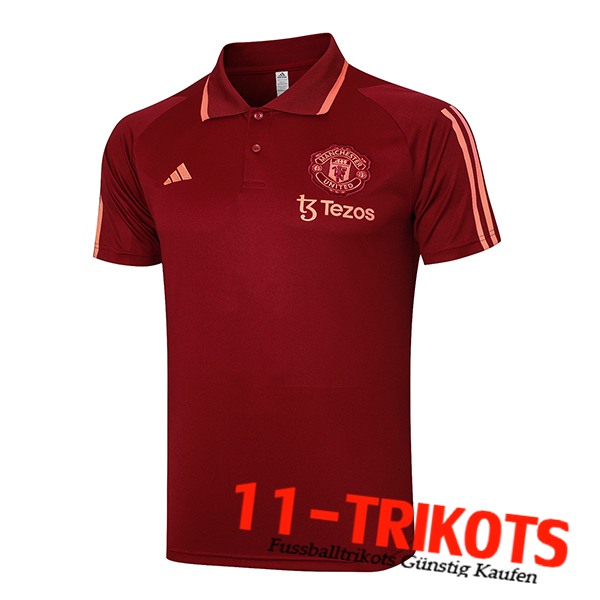 Manchester United Poloshirt Rot 2023/2024