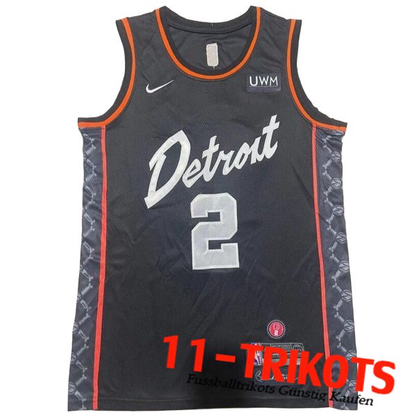 Detroit Pistons Trikot (CUNNINGHAM #2) 2023/24 Schwarz-02