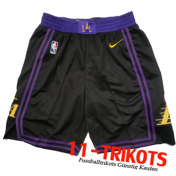 Los Angeles Lakers Shorts NBA 2023/24 Schwarz/lila -03