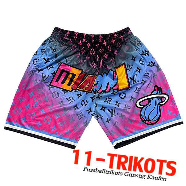 Miami Heat Shorts NBA 2023/24 lila/Blau/Schwarz