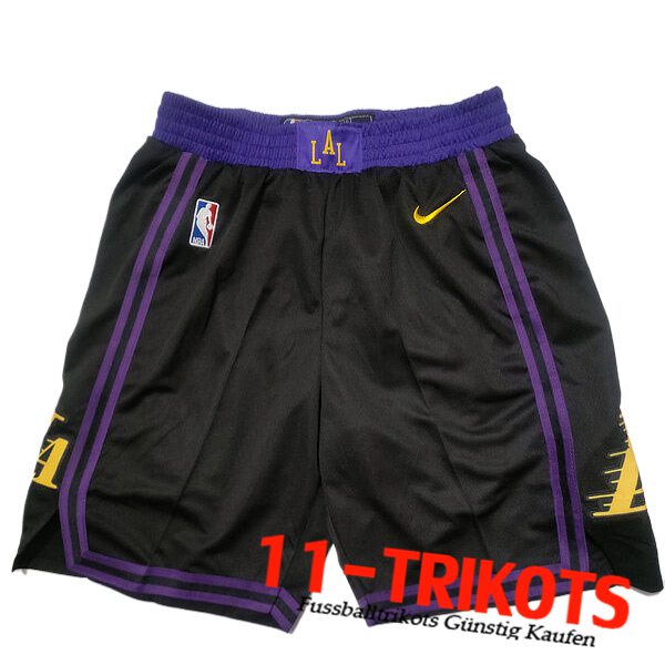 Los Angeles Lakers Shorts NBA 2023/24 Schwarz/lila -02