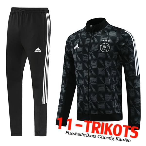 Ajax Trainingsanzug Trainingsjacke Schwarz/Grau 2023/2024