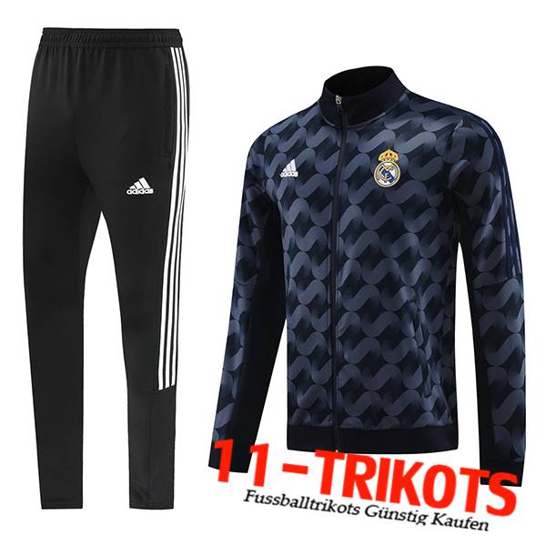 Real Madrid Trainingsanzug Trainingsjacke Schwarz/Blau 2023/2024