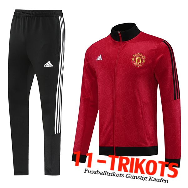 Manchester United Trainingsanzug Trainingsjacke Rot/Schwarz 2023/2024