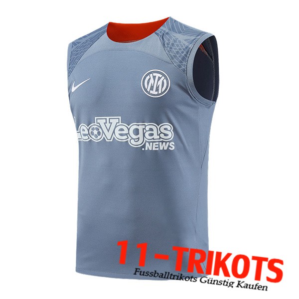 Inter Milan Trainings-Tanktop Grau/Orange 2023/2024