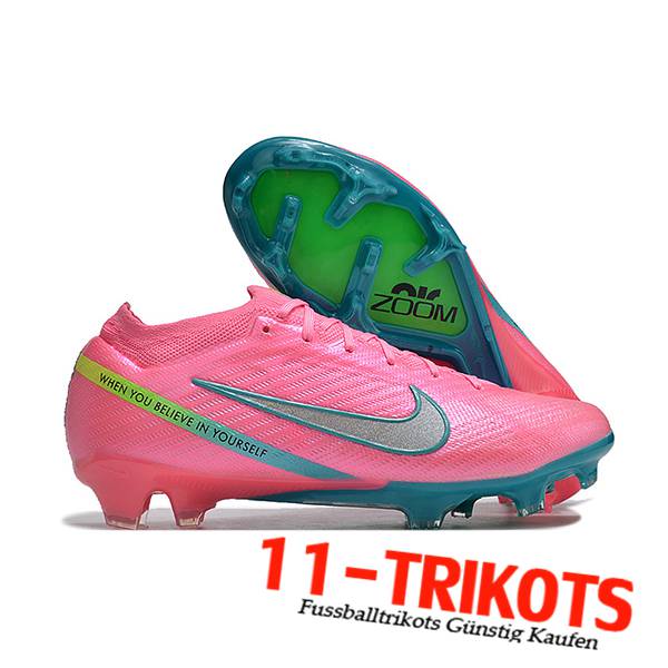 Nike Fussballschuhe AIR Zoom Mercurial Vapor 15 Elite XXV FG Rosa/Blau/Grün