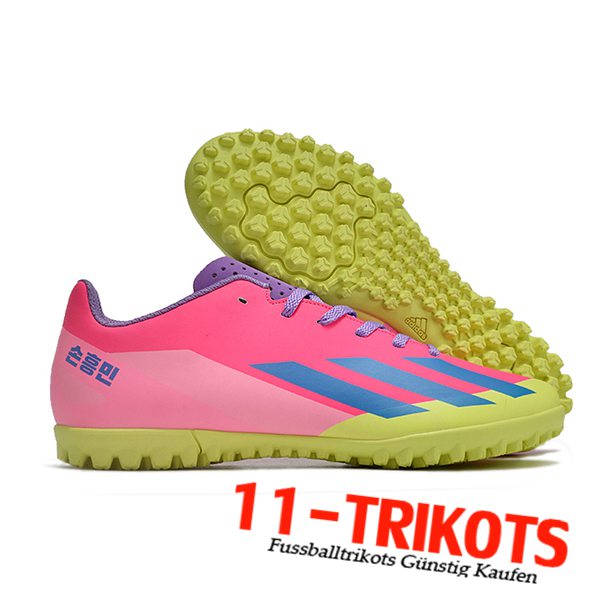 Adidas Fussballschuhe X GHOSTED.4 TF Rosa/Blau/Gelb