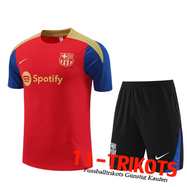 FC Barcelona Kinder Trainingstrikot + Shorts Rot/Gelb/Blau/Schwarz 2023/2024