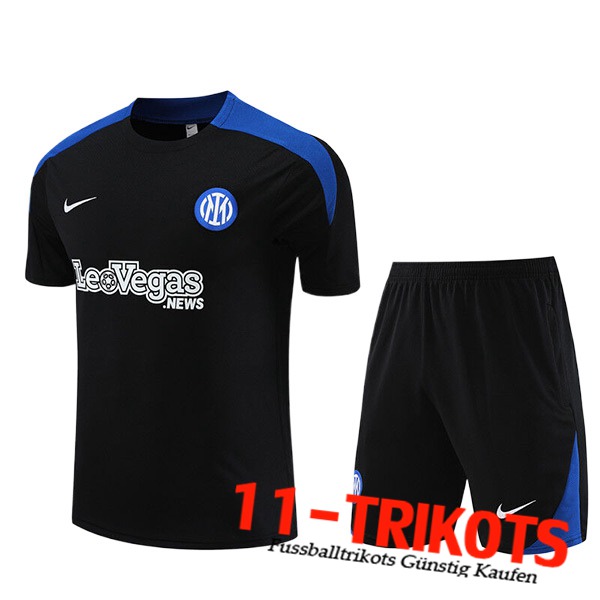 Inter Milan Kinder Trainingstrikot + Shorts Schwarz/Blau 2023/2024