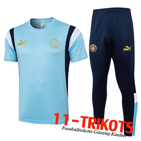 Manchester City Poloshirt Blau/Schwarz 2023/2024