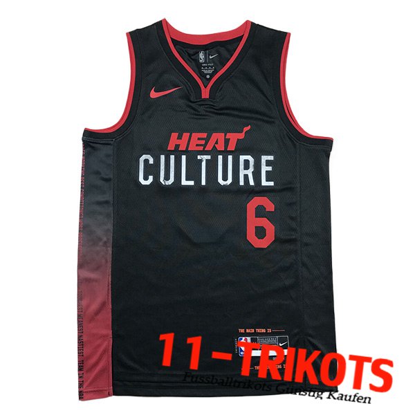 Miami Heat Trikot (JAMES #6) 2023/24 Schwarz/Rot