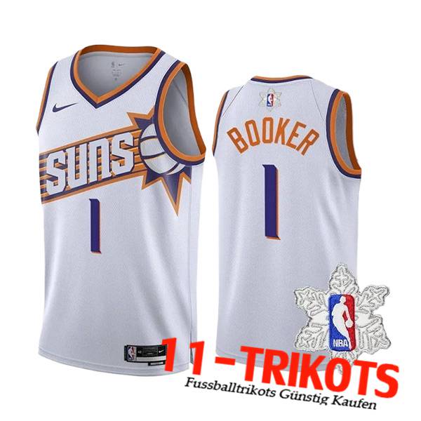 Phoenix Suns Trikot (BOOKER #1) 2023/24 Weiß/Orange