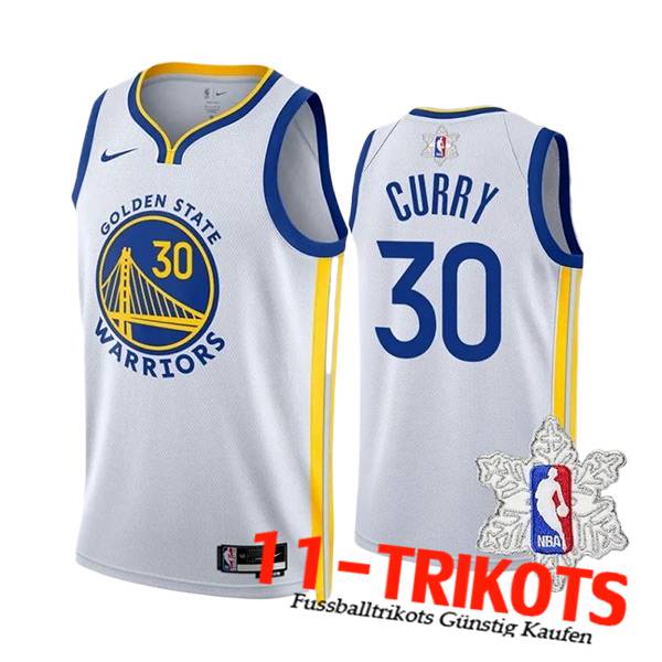 Golden State Warriors Trikot (CURRY #30) 2023/24 Weiß/Blau/Gelb