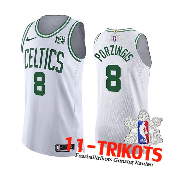 Boston Celtics Trikot (PORZINGIS #8) 2023/24 Weiß/Grün -02