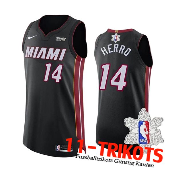 Miami Heat Trikot (HERRO #14) 2023/24 Schwarz/Rot -03