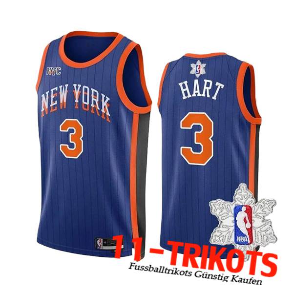 New York Knicks Trikot (HART #3) 2023/24 Blau/Orange