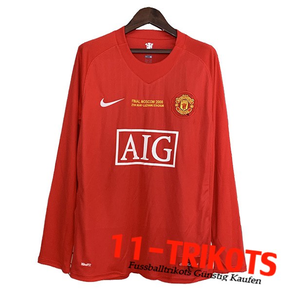 Manchester United Retro Heimtrikot Langarms 2007/2008