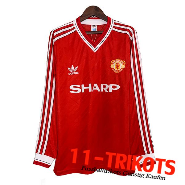 Manchester United Retro Heimtrikot Langarms 1986/1988