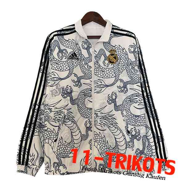 Real Madrid Windjacke Schwarz/Weiß 2023/2024