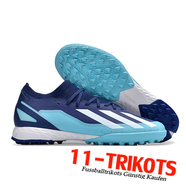 Adidas Fussballschuhe X CRAZYFAST.3 TF BOOTS Blau/Weiß