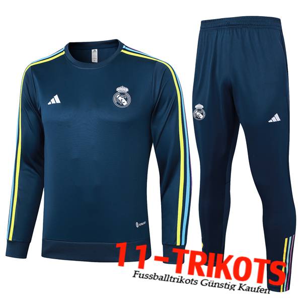 Real Madrid Trainingsanzug Dunkelblau 2023/2024