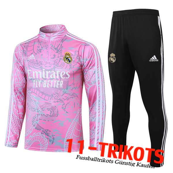 Real Madrid Trainingsanzug Rosa/Grau/Schwarz 2023/2024