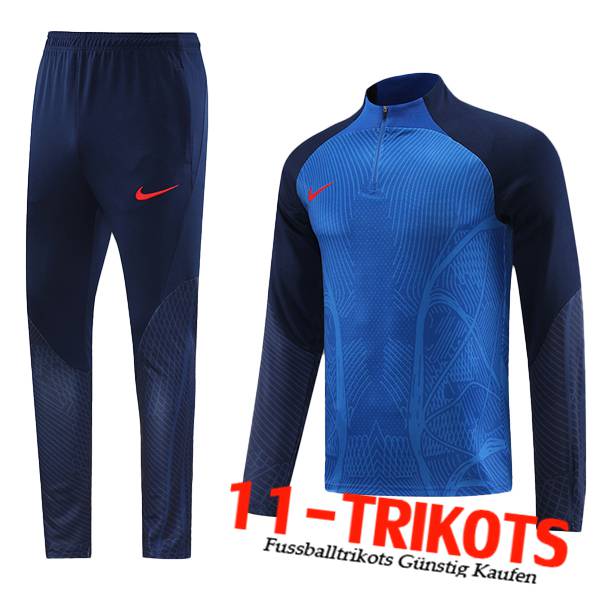 Nike Trainingsanzug Blau/Schwarz 2023/2024