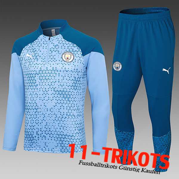 Manchester City Trainingsanzug Kinder Hellblau 2023/2024 -03