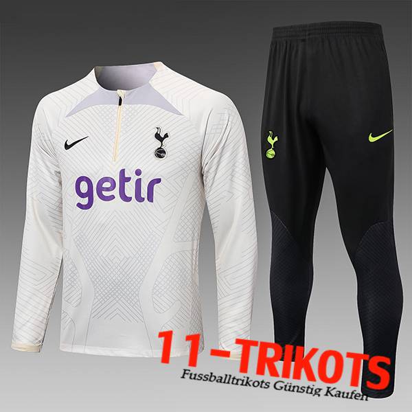 Tottenham Hotspur Trainingsanzug Kinder Beige/Schwarz 2023/2024