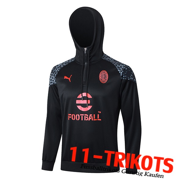 AC Milan Training Sweatshirt Mit Kapuze Schwarz/Rot 2023/2024