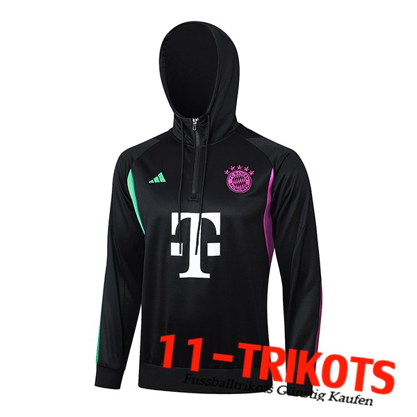 Bayern Munchen Training Sweatshirt Mit Kapuze Schwarz/lila/Grün 2023/2024