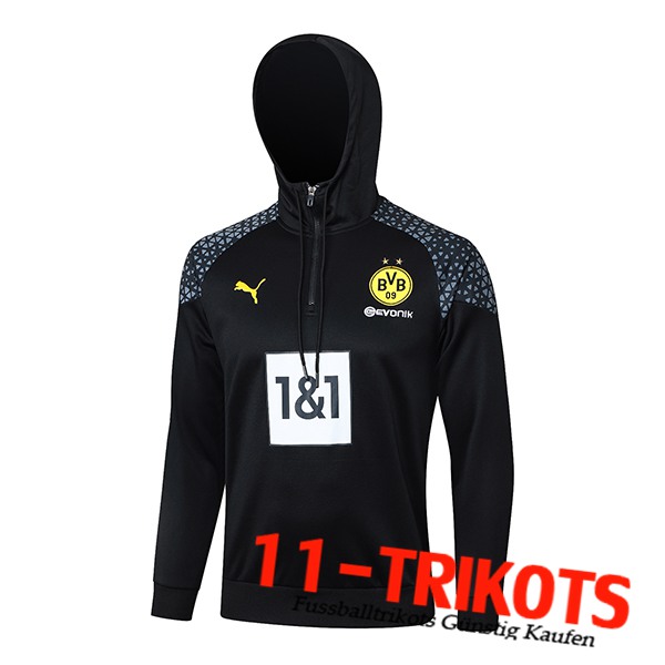 Dortmund BVB Training Sweatshirt Mit Kapuze Schwarz/Grau 2023/2024