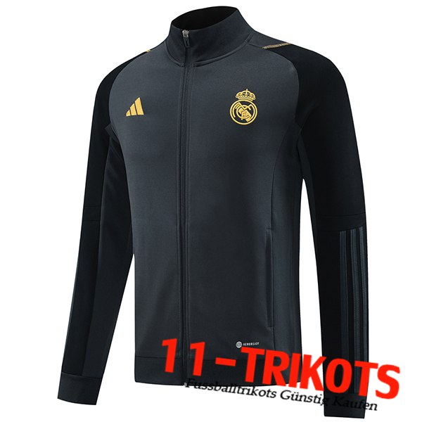 Real Madrid Trainingsjacke Dunkelgrau 2023/2024 2023/2024