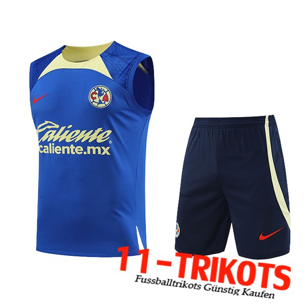 Club America Trainings-Tanktop + Shorts Blau/Grün 2024/2025