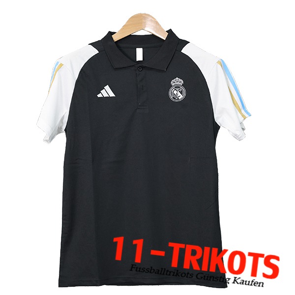 Real Madrid Poloshirt Schwarz/Weiß 2023/2024