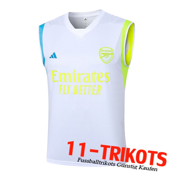 Arsenal Trainings-Tanktop Weiß/Schwarz 2024/2025