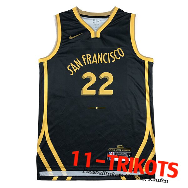 Golden State Warriors Trikot (WIGGINS #22) 2023/24 Schwarz/Gelb